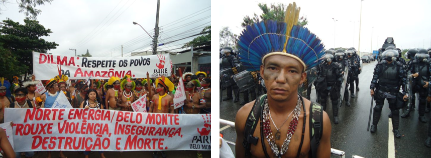 Proteste der Indigenen im Amazonasgebiet.