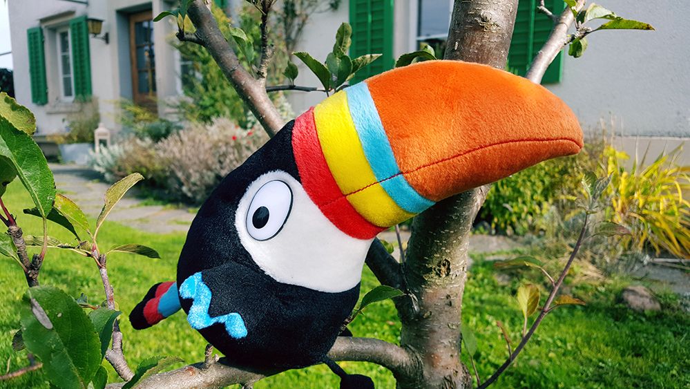 Das kleine Plüschtier mit dem Namen Tuco aus unserem Shop.